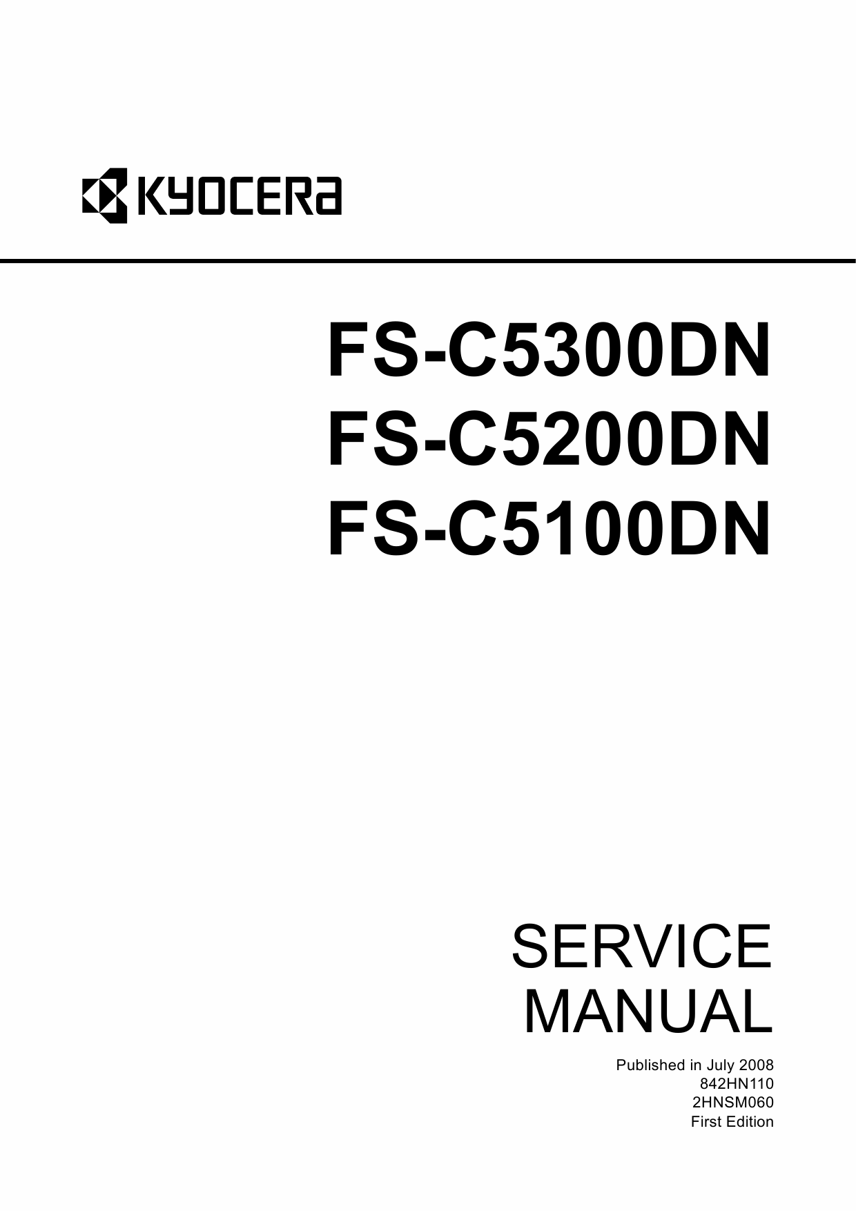 KYOCERA ColorLaserPrinter FS-C5300DN C5200DN C5100DN Service Manual-1